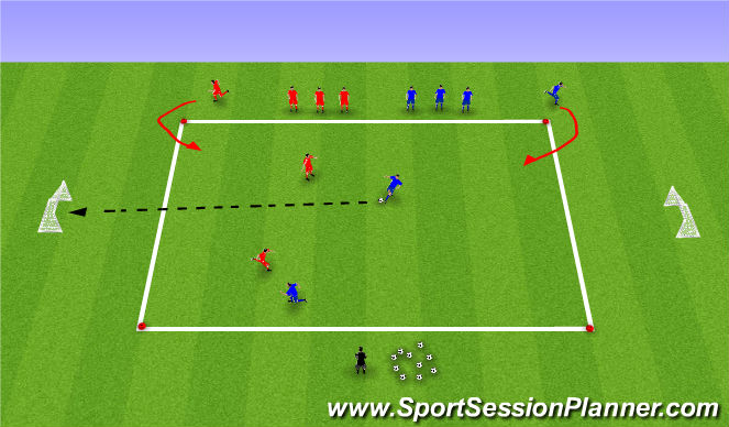 Football/Soccer Session Plan Drill (Colour): Discovery Game: