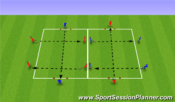 Football/Soccer Session Plan Drill (Colour): Technical Activity: