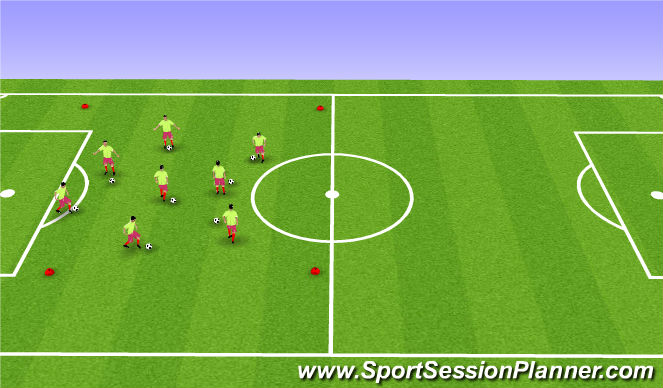 Football/Soccer Session Plan Drill (Colour): Warm-up:  Skills