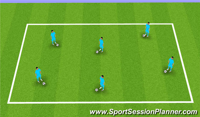 Football/Soccer Session Plan Drill (Colour): Warm-Up