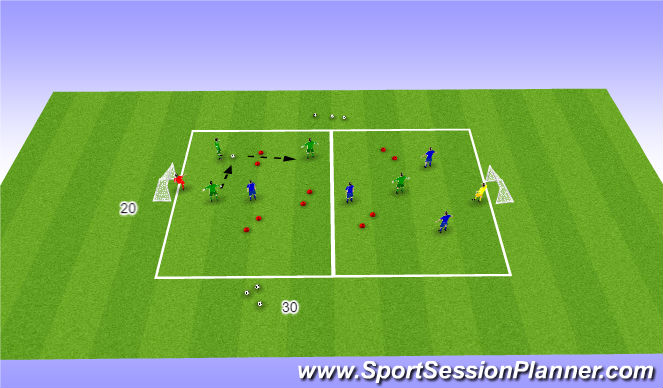 Football/Soccer Session Plan Drill (Colour): SSG