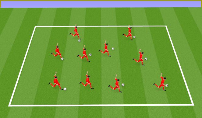 Football/Soccer Session Plan Drill (Colour): Juggling Warm-up