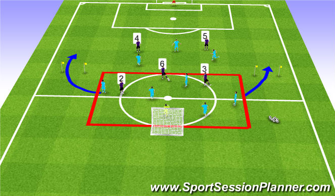 Football/Soccer Session Plan Drill (Colour): Group Game: Drop