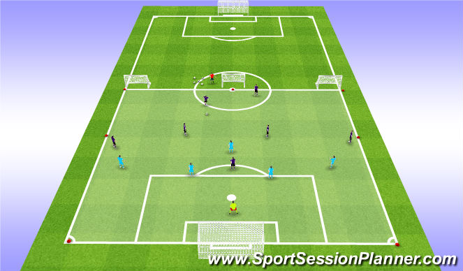 Football/Soccer Session Plan Drill (Colour): Condition - 6v7