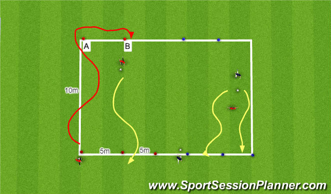 Football/Soccer Session Plan Drill (Colour): Technique
