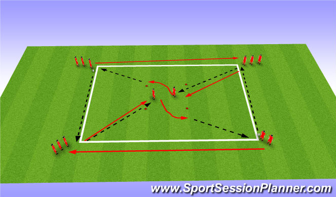 Football/Soccer Session Plan Drill (Colour): Passing Practice