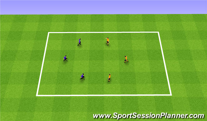 Football/Soccer Session Plan Drill (Colour): Defending as a unit
