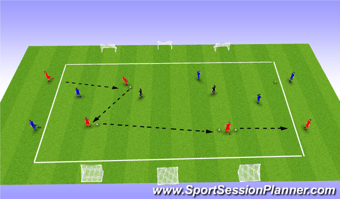 Football/Soccer Session Plan Drill (Colour): Skill