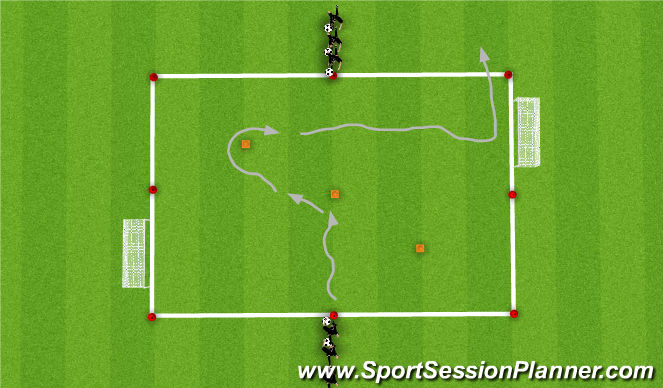 Football/Soccer Session Plan Drill (Colour): Box Soccer (Ind. dribbling)