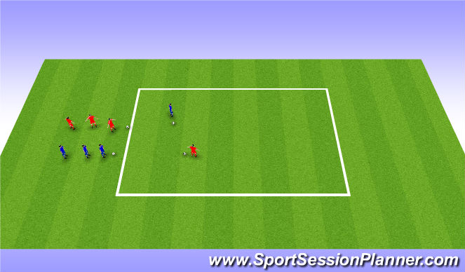 Football/Soccer Session Plan Drill (Colour): Warmup
