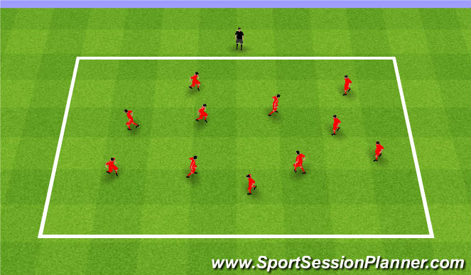 Football/Soccer Session Plan Drill (Colour): Warm Up