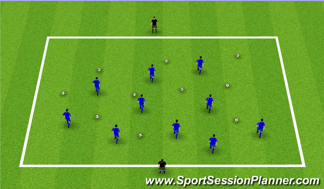 Football/Soccer Session Plan Drill (Colour): Warm Up