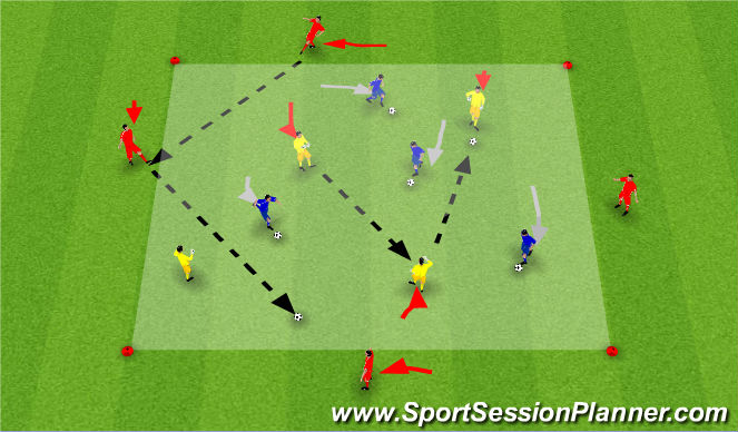 Football/Soccer Session Plan Drill (Colour): Warm-up