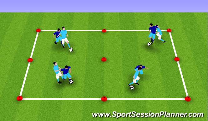 Football/Soccer Session Plan Drill (Colour): Technical Shielding
