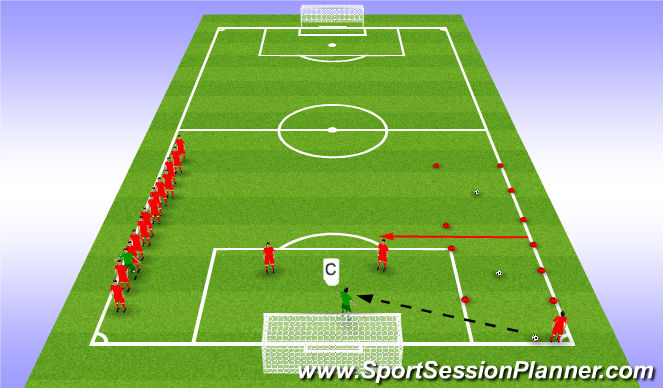 Football/Soccer Session Plan Drill (Colour): Warm up