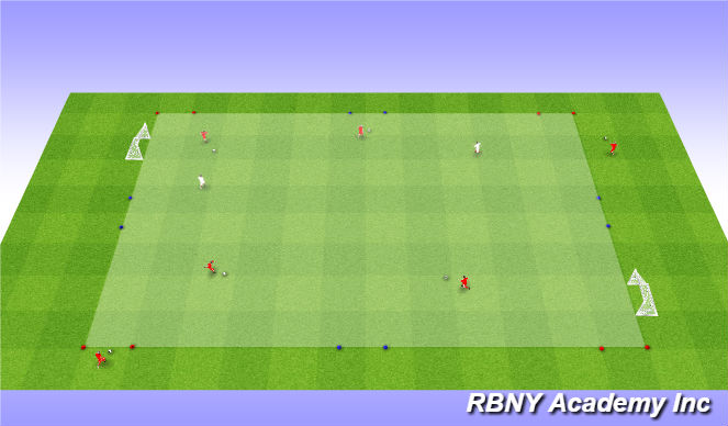 Football/Soccer Session Plan Drill (Colour): Main Activity