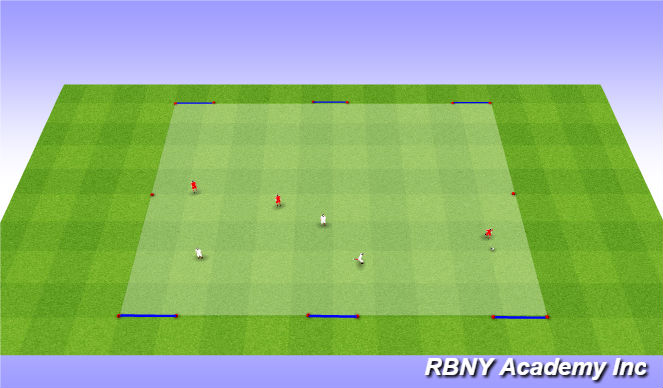 Football/Soccer Session Plan Drill (Colour): Conditioned Game