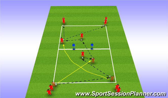 Football/Soccer Session Plan Drill (Colour): Passing Session