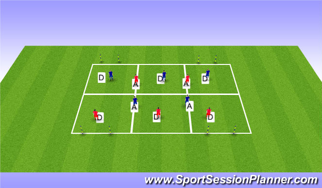 Football/Soccer Session Plan Drill (Colour): Keep ball