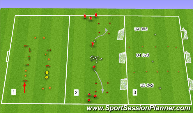 Football/Soccer Session Plan Drill (Colour): Week 14