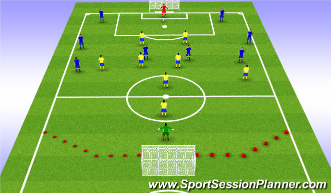 Football/Soccer Session Plan Drill (Colour): Small-sided game