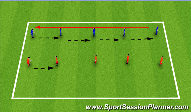Football/Soccer Session Plan Drill (Colour): Passing