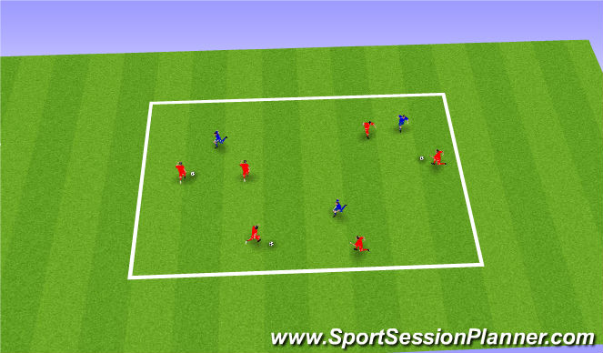 Football/Soccer Session Plan Drill (Colour): Calentamiento