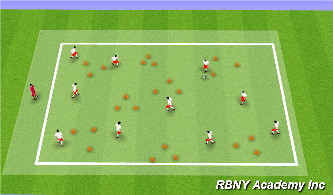 Football/Soccer Session Plan Drill (Colour): Mushroom Kingdom