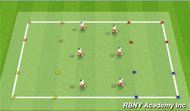 Football/Soccer Session Plan Drill (Colour): Visit the Animals
