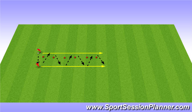 Football/Soccer Session Plan Drill (Colour): Passing warm up