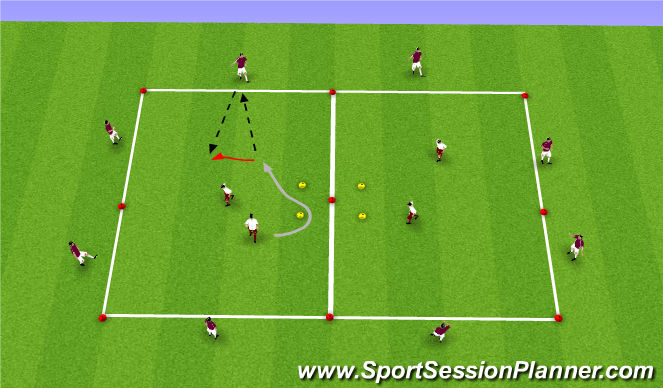 Football/Soccer Session Plan Drill (Colour): Warm-up