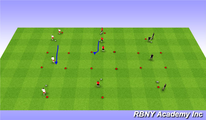 Football/Soccer Session Plan Drill (Colour): Progression