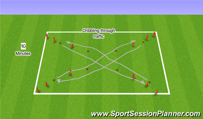 Football/Soccer Session Plan Drill (Colour): Ball Mastery 2