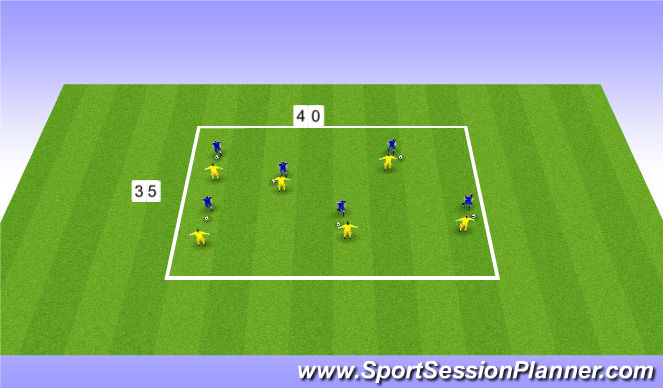Football/Soccer Session Plan Drill (Colour): Technical Warm Up