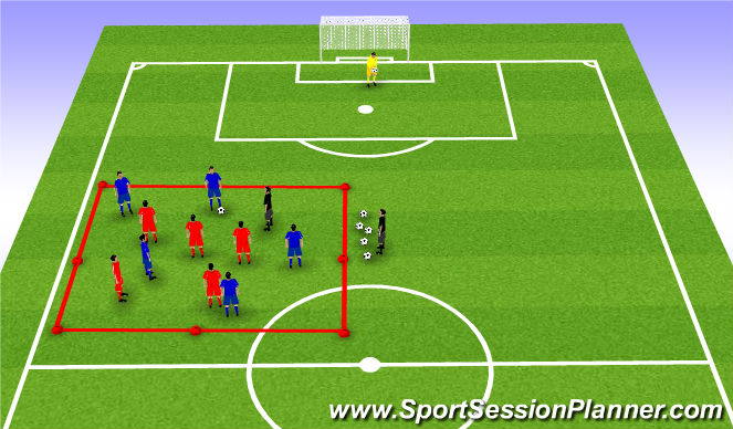 Football/Soccer Session Plan Drill (Colour): Possession Ex