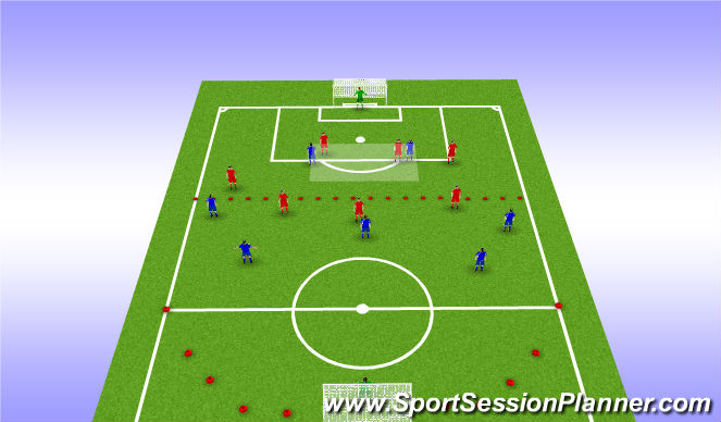 Football/Soccer Session Plan Drill (Colour): SSG