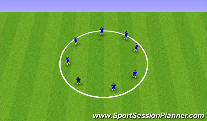Football/Soccer Session Plan Drill (Colour): Circle Passing with Fitness