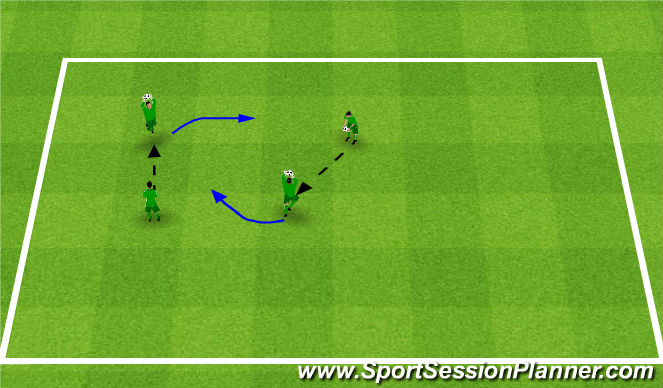 Football/Soccer Session Plan Drill (Colour): high catch warm-up