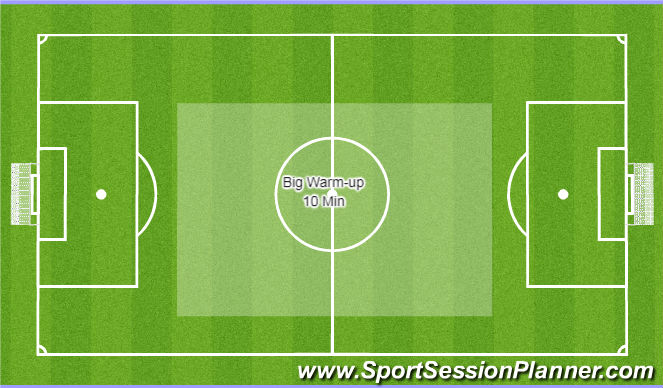 Football/Soccer Session Plan Drill (Colour): Warm-up