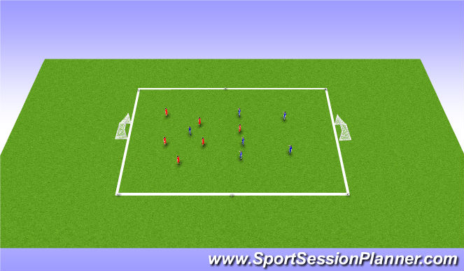 Football/Soccer Session Plan Drill (Colour): Conditioning Game