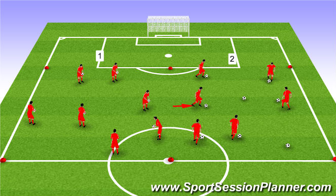 Football/Soccer Session Plan Drill (Colour): Warm-Up