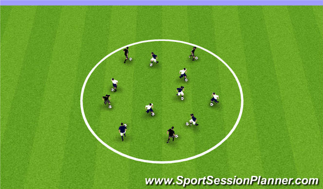 Football/Soccer Session Plan Drill (Colour): Warm Up - Coerver Moves