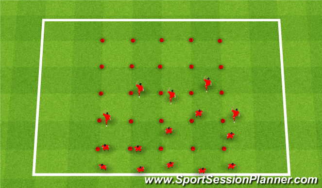 Football/Soccer Session Plan Drill (Colour): Warm Up