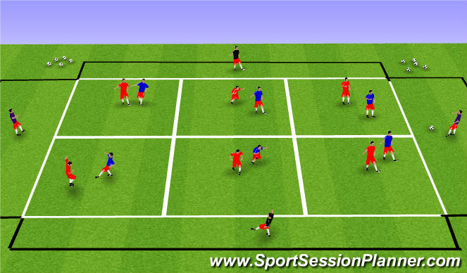 Football/Soccer Session Plan Drill (Colour): Zonal Game