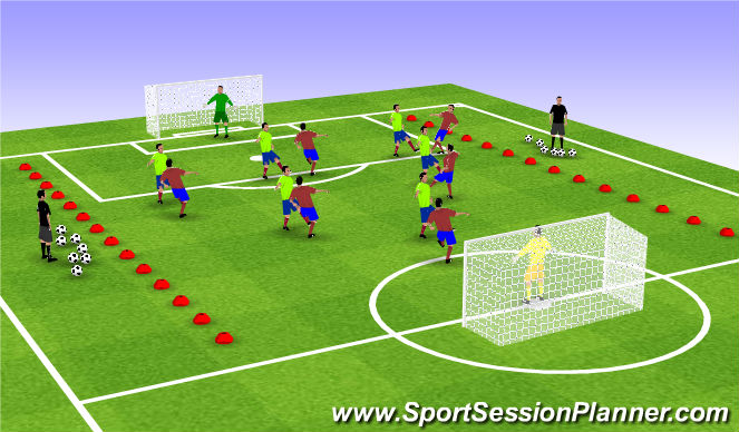 Football/Soccer Session Plan Drill (Colour): Game 1 - Quick Start