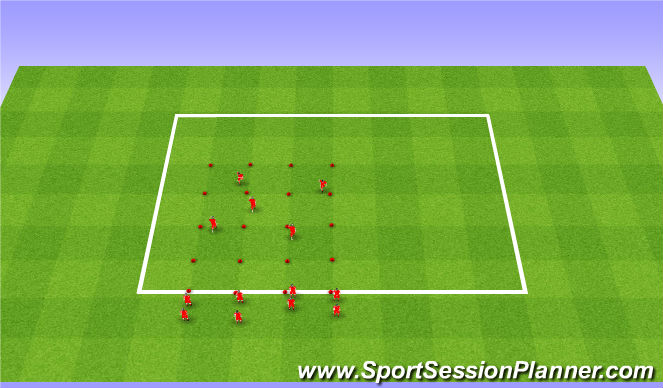 Football/Soccer Session Plan Drill (Colour): Warm Up
