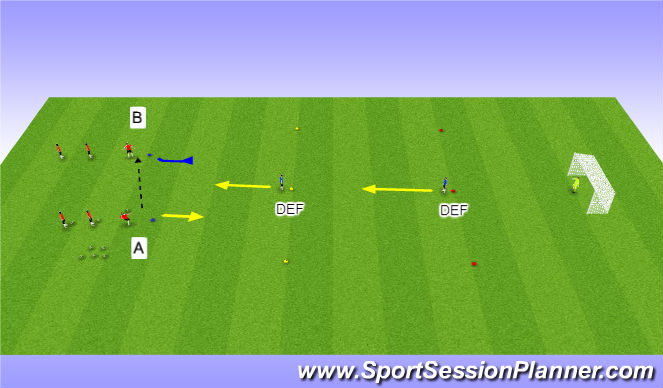Football/Soccer Session Plan Drill (Colour): Jail Game