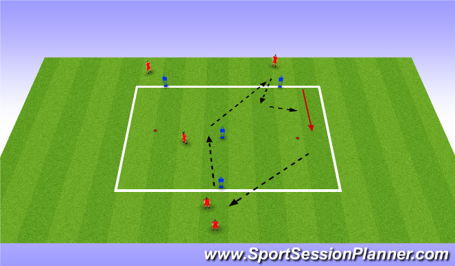 Football/Soccer Session Plan Drill (Colour): Passing Y