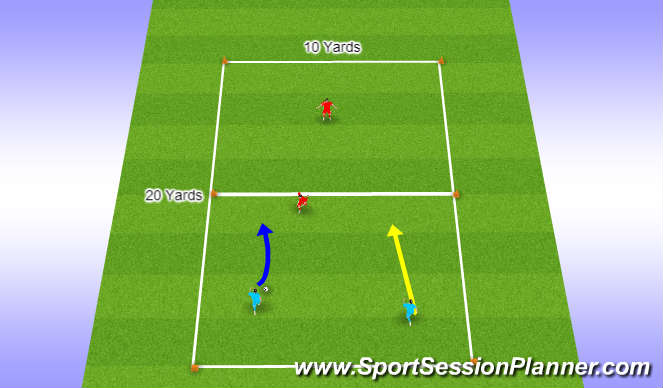 Football/Soccer Session Plan Drill (Colour): (Foundation) Dribbling and Passing 2