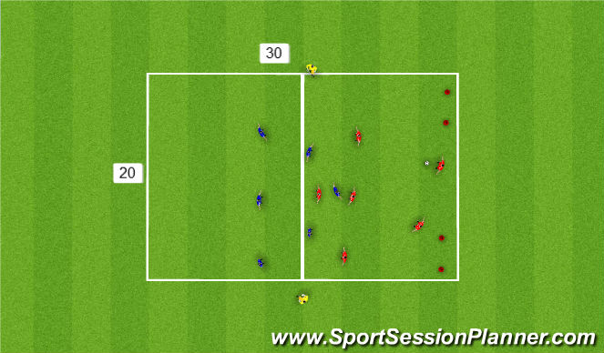 Football/Soccer Session Plan Drill (Colour): Specific Practice